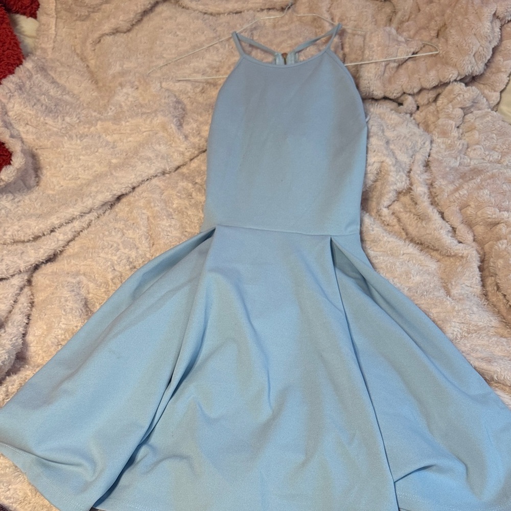 Windsor Light Blue Mini Dress